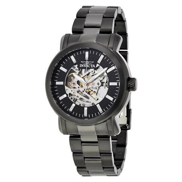 NWT Authentic Invicta Vintage Objet D Art Automatic Black Dial Men's Watch - Picture 1 of 3